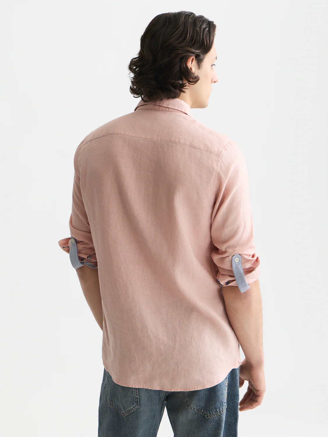 Solid linen regular-fit shirt - Image 11