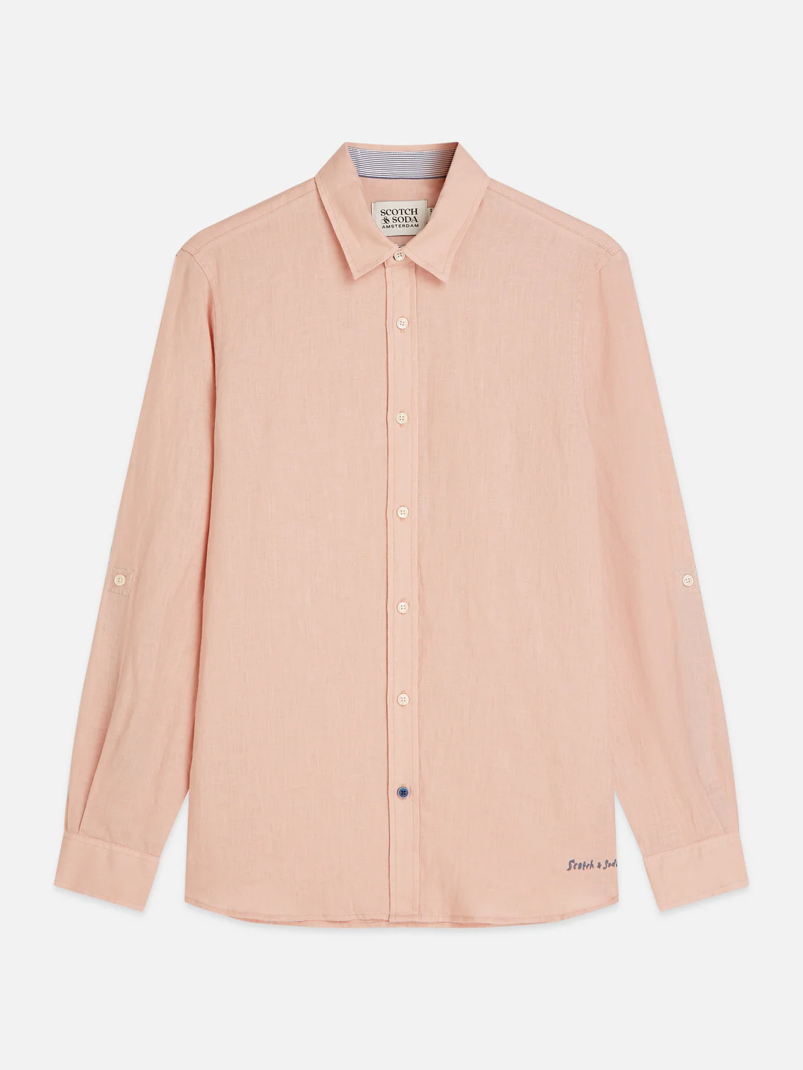 Solid linen regular-fit shirt - Image 12