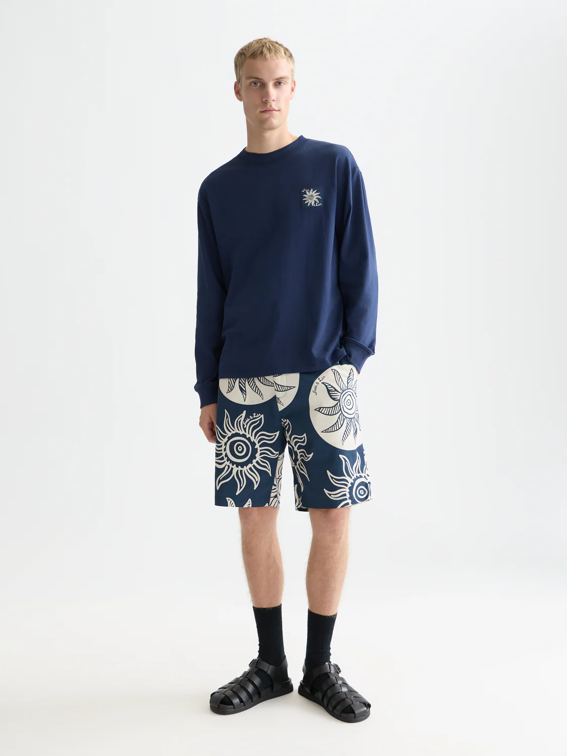 Stuart printed stretch cotton chino shorts