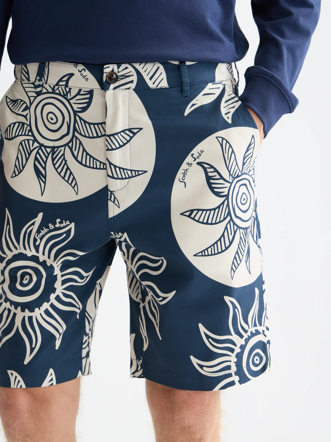 Stuart printed stretch cotton chino shorts - Image 3