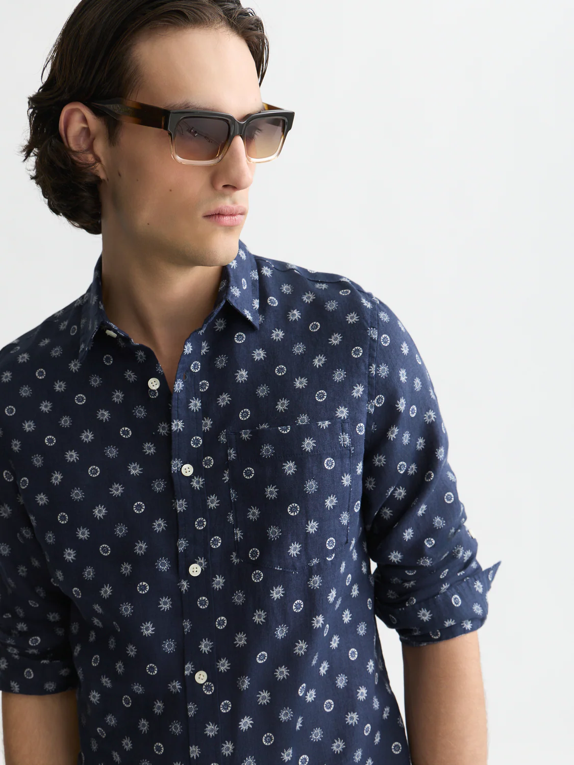 Printed linen shirt - Image 3