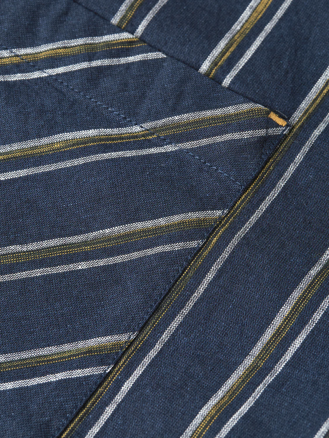 Striped linen relaxed short sleeve shirt - Image 7