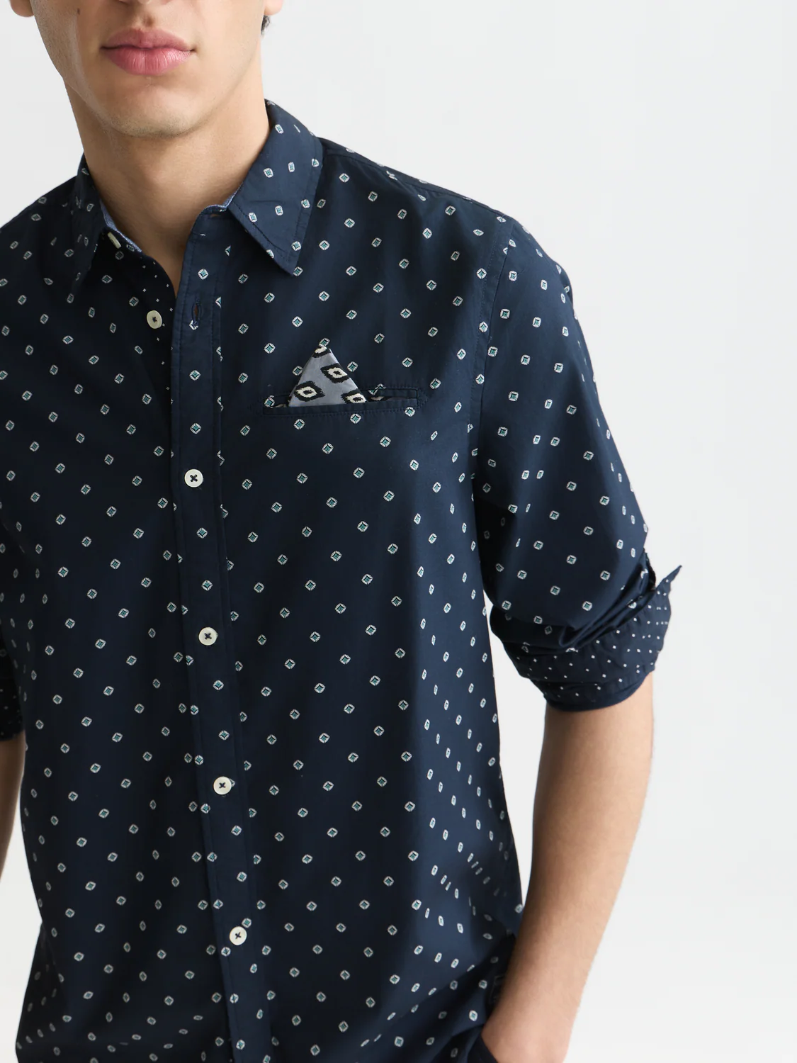 Printed cotton poplin shirt - Image 3