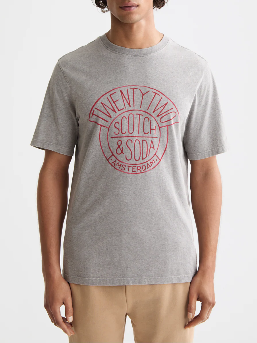 Denim artwork t-shirt