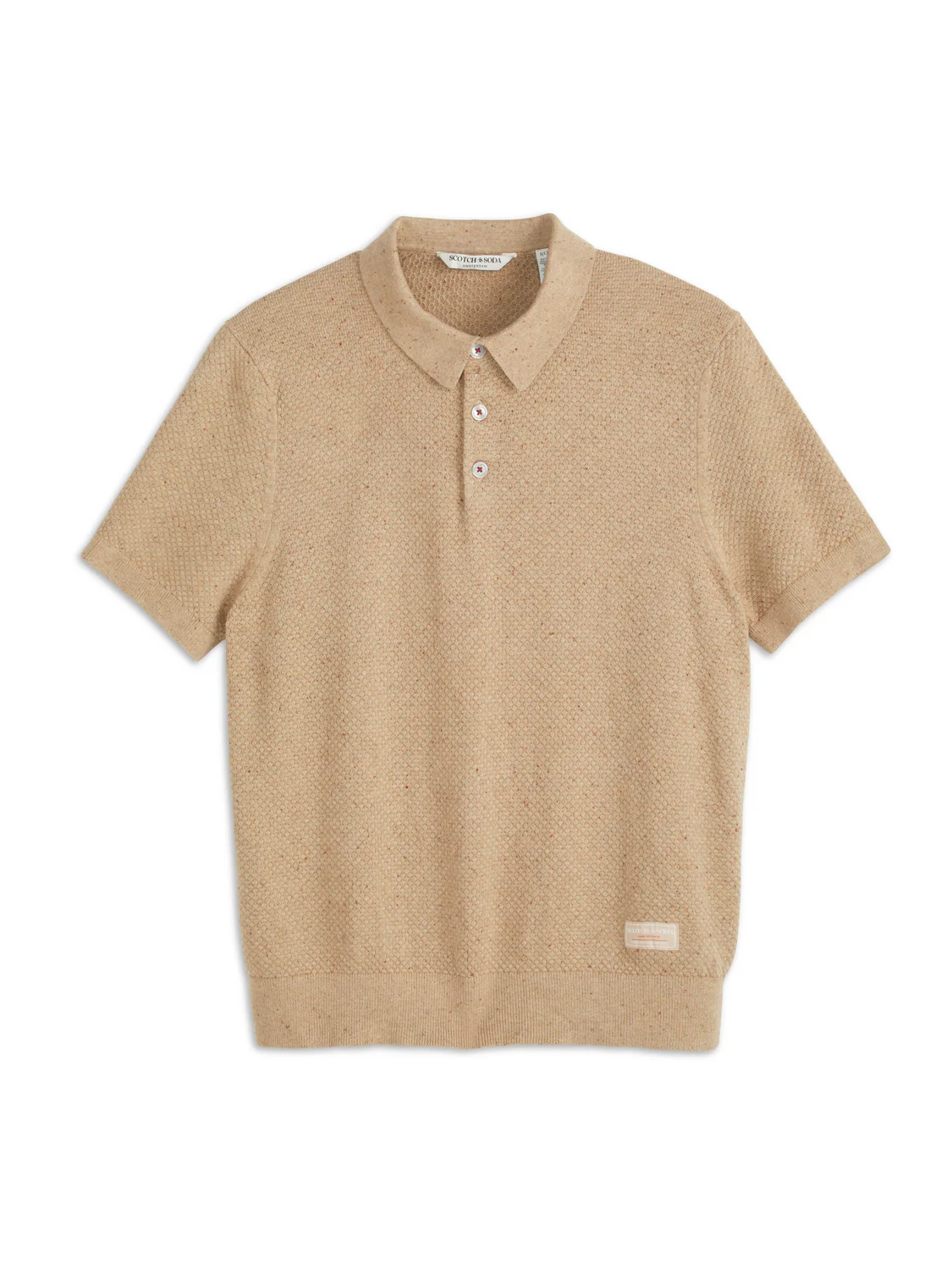 S&S NEPS TEXTURE STITCH POLO SWEATER - Image 4