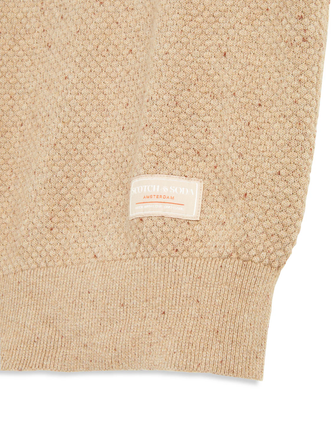 S&S NEPS TEXTURE STITCH POLO SWEATER - Image 6