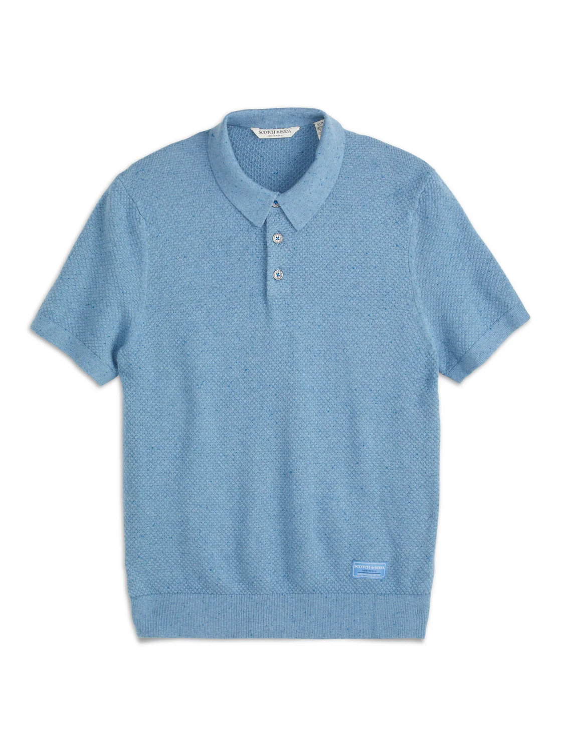 S&S NEPS TEXTURE STITCH POLO SWEATER - Image 7