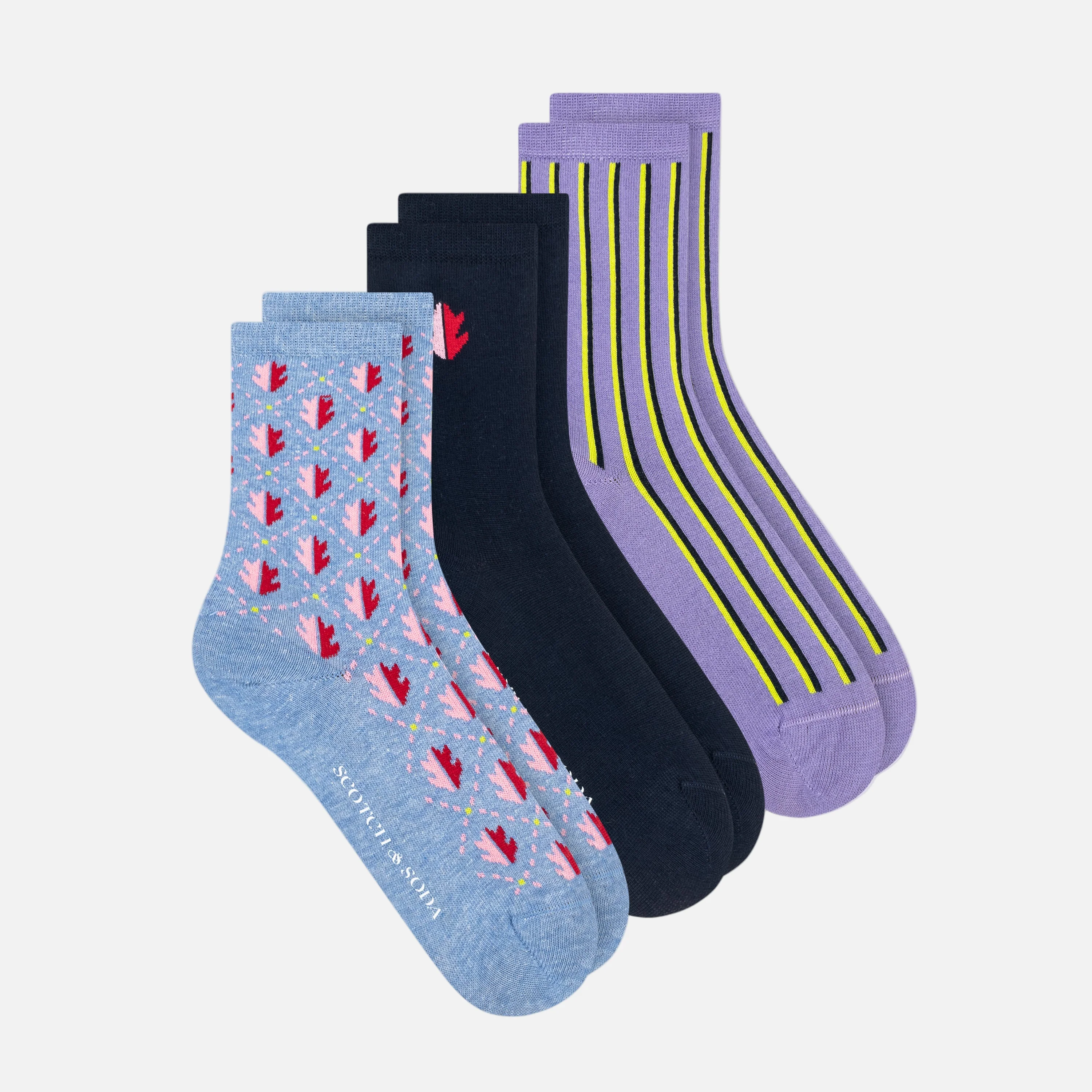 3-PACK GIRLS NON TERRY CREW