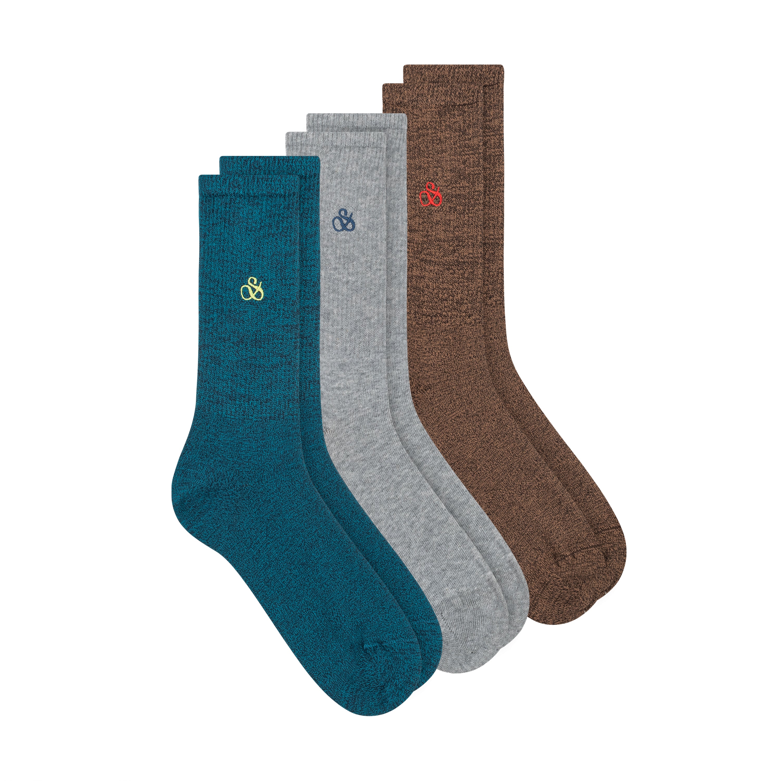 3PK MENS NON TERRY RIBBED CREW SOCKS - Image 4