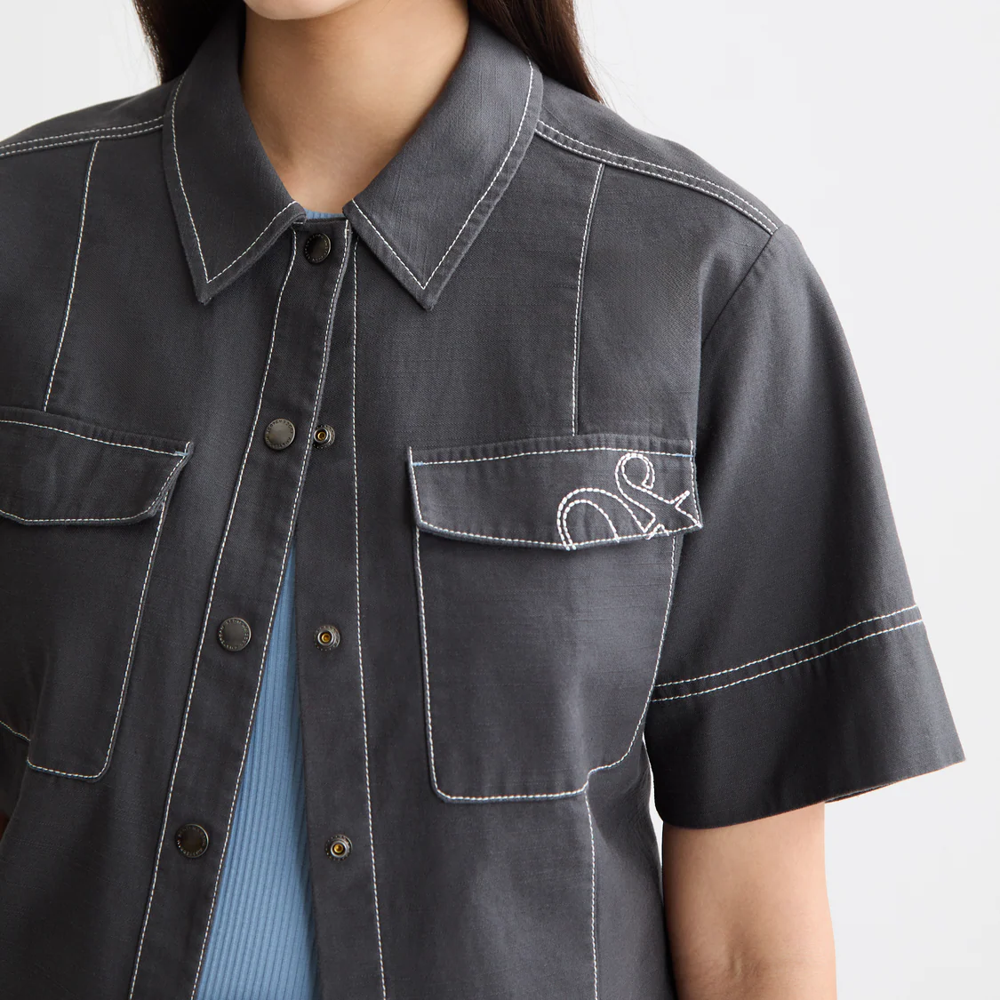 Patch pocket short sleeve shirt - Image 3