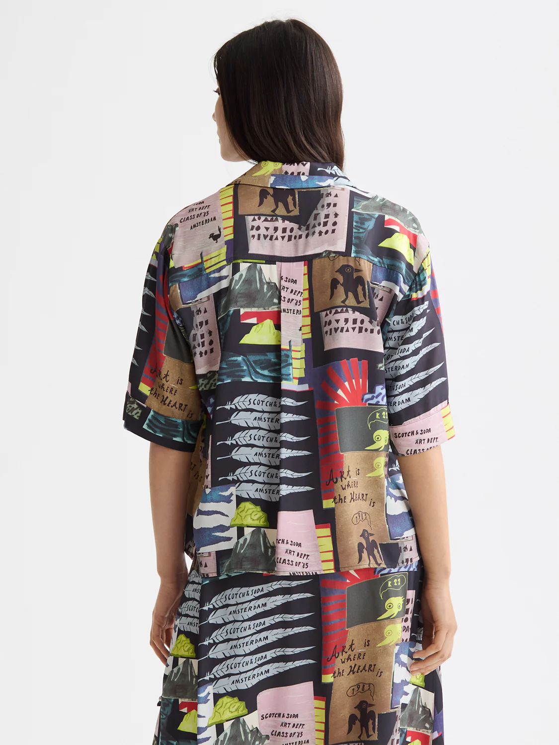 Printed short sleeve fluid shirt - Image 11