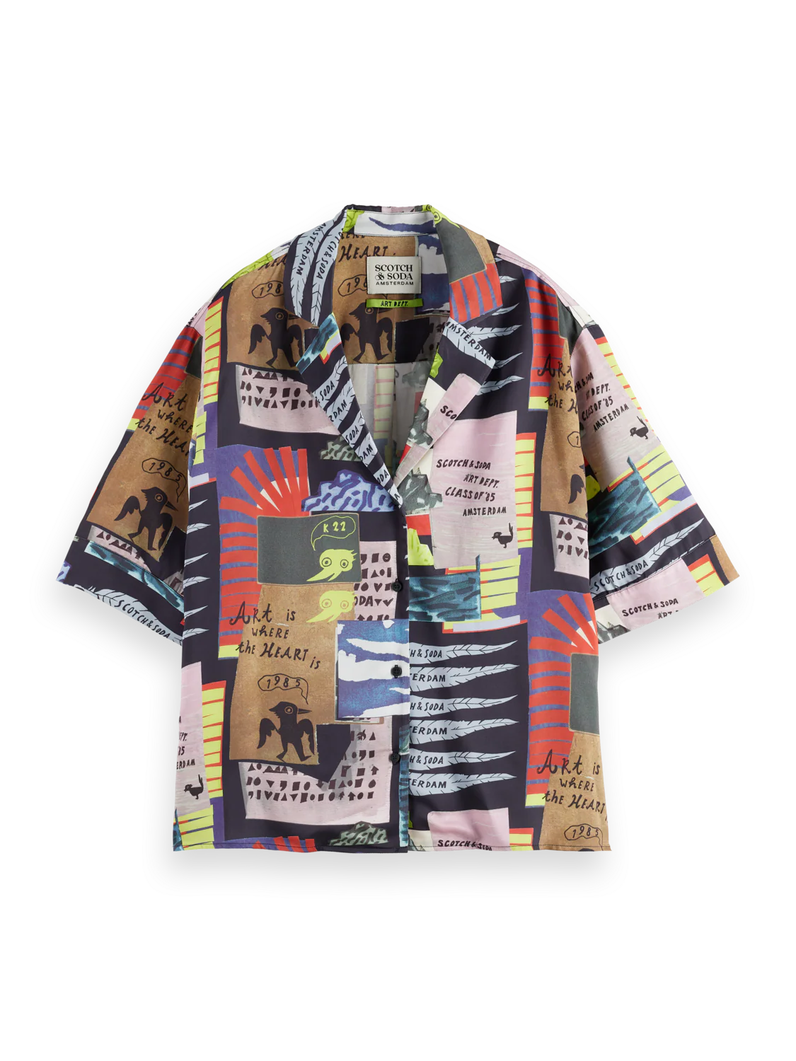 Printed short sleeve fluid shirt - Image 12