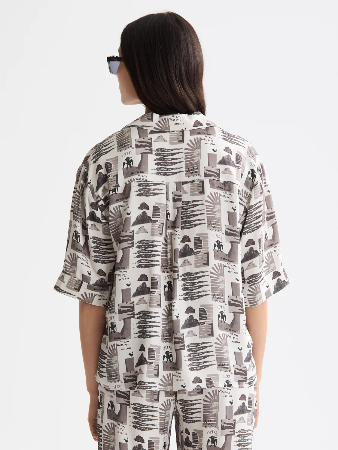 Printed short sleeve fluid shirt - Image 4