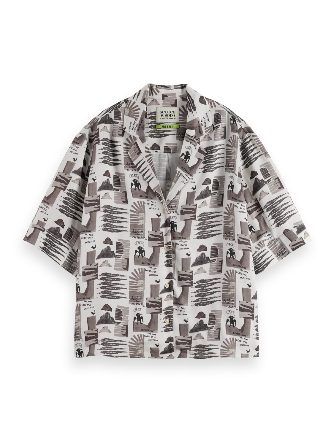 Printed short sleeve fluid shirt - Image 5
