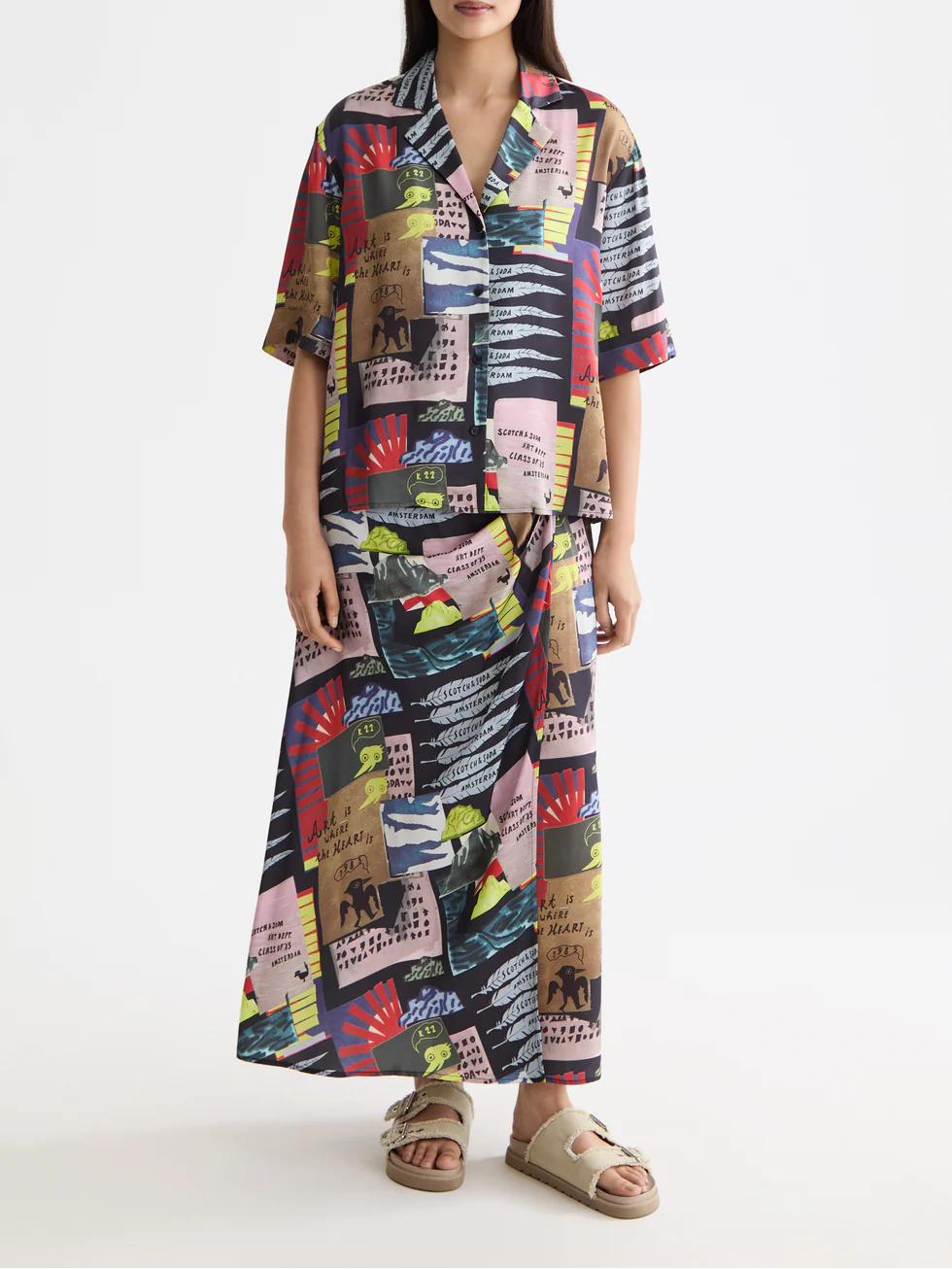 Printed short sleeve fluid shirt - Image 9