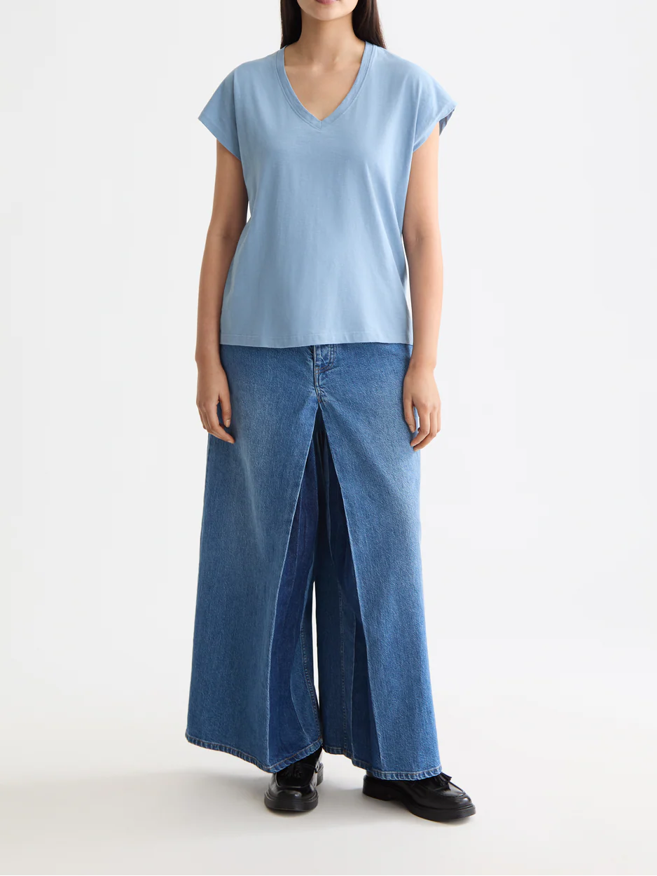 Slub V-neck T-shirt - Image 8
