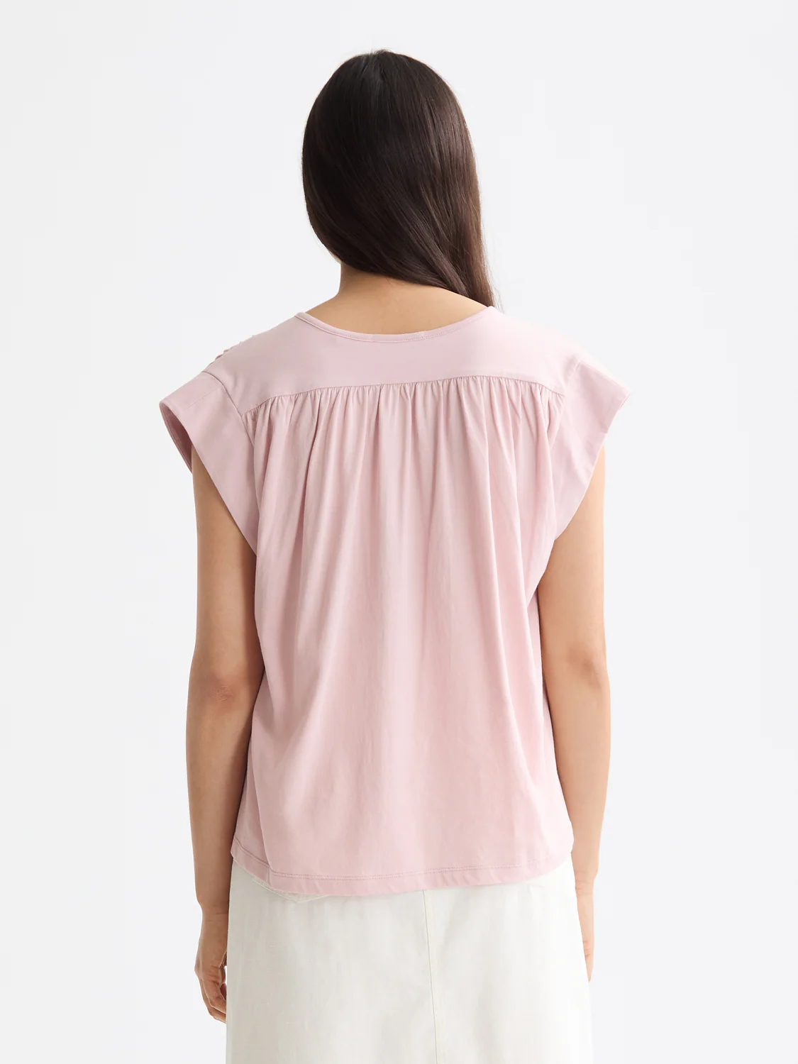 Drapey V-neck T-shirt - Image 7