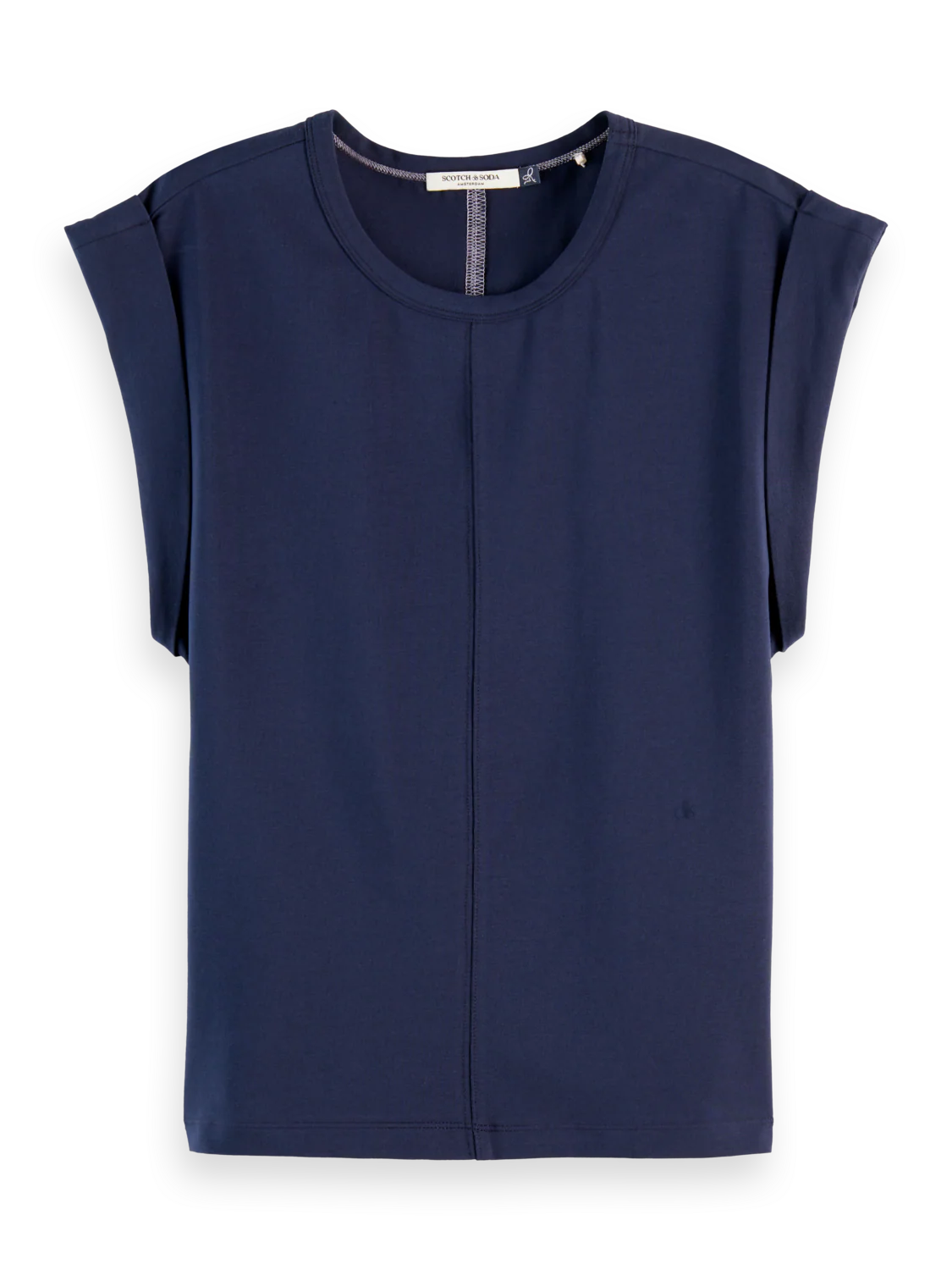 Fitted rolled-up sleeve T-shirt - Image 4