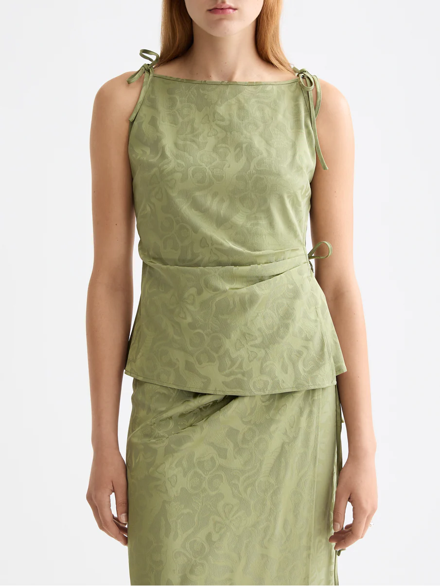 Draped wrap tank