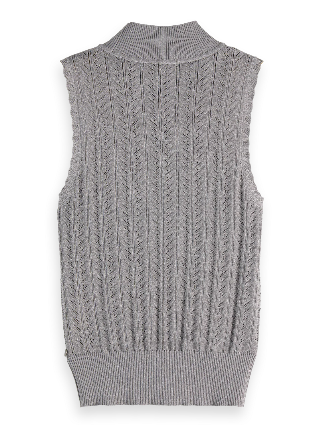 Metallic pointelle knitted tank - Image 12