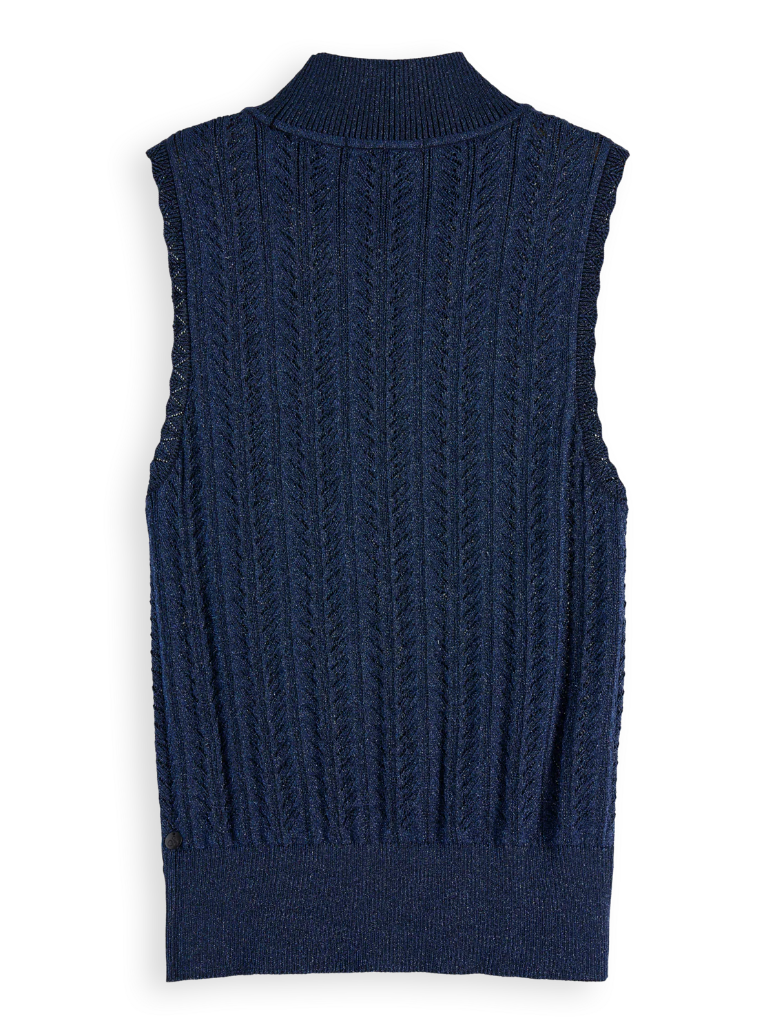 Metallic pointelle knitted tank - Image 5