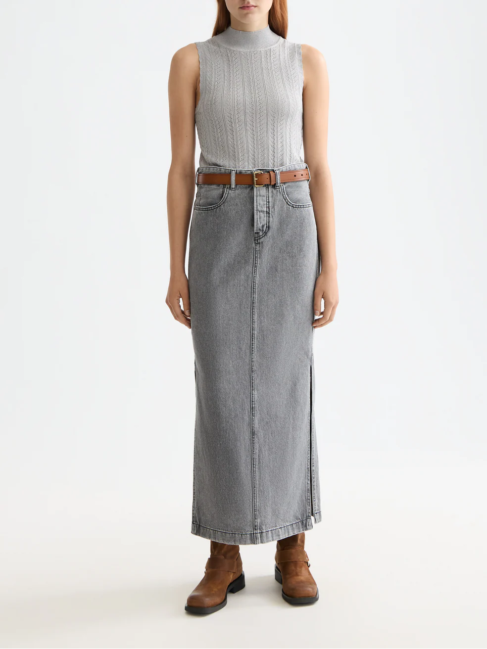 Metallic pointelle knitted tank - Image 8