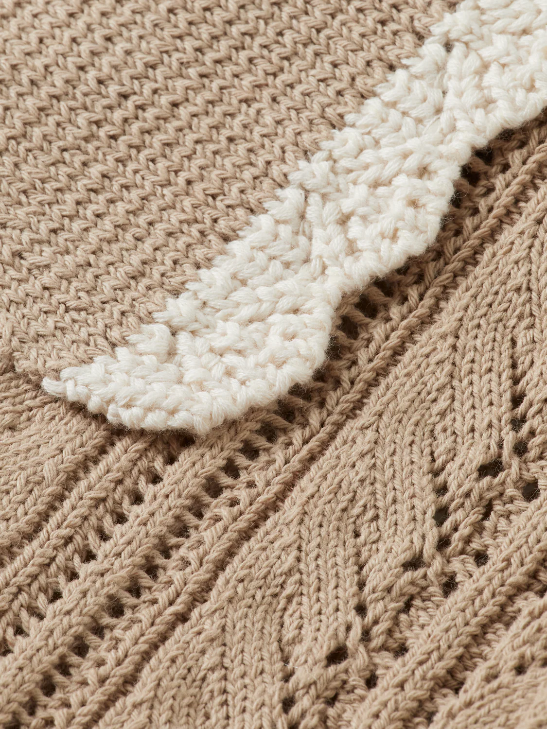 Pointelle collared knitted polo - Image 13