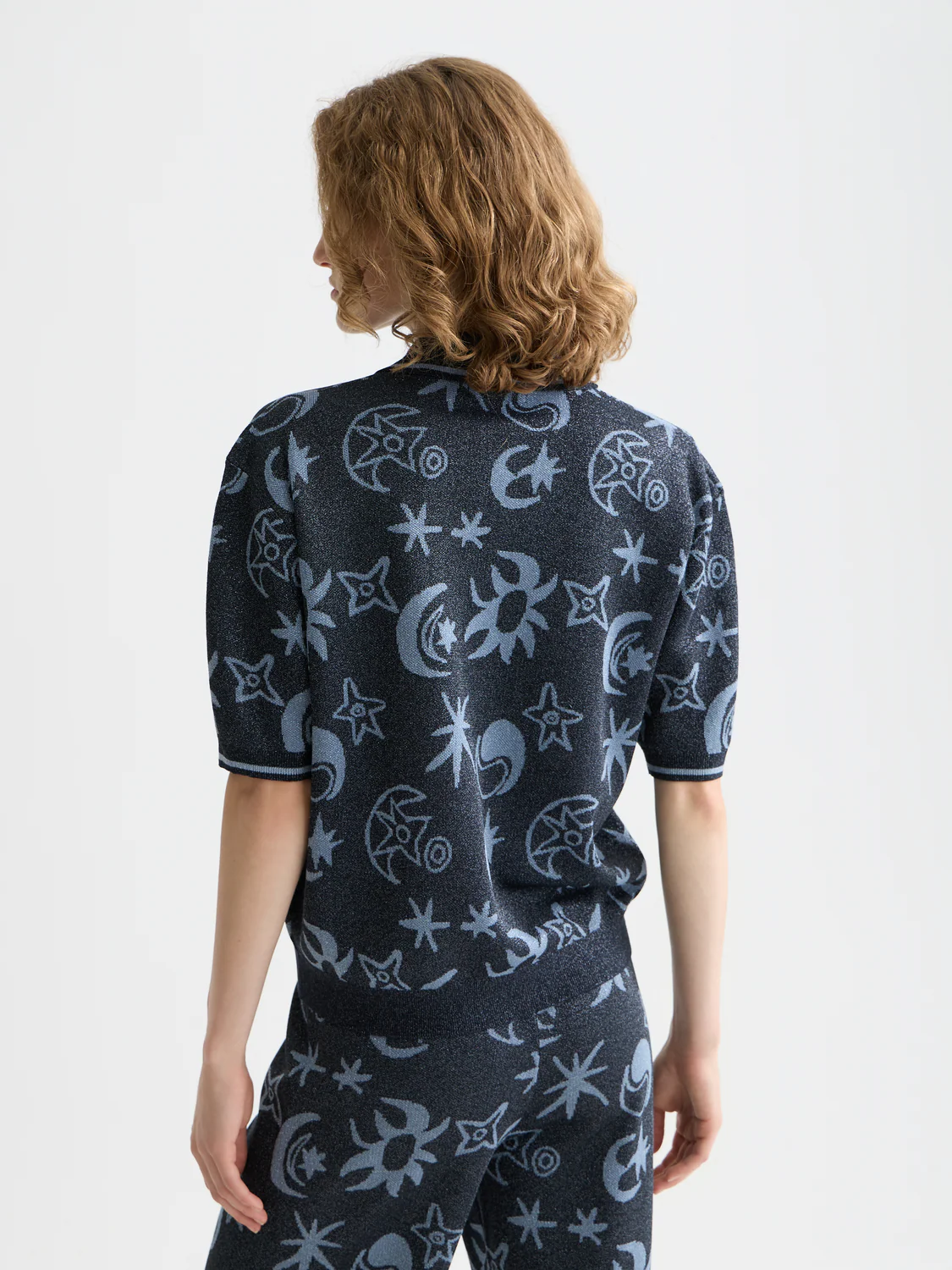 Jacquard short sleeve pullover - Image 4