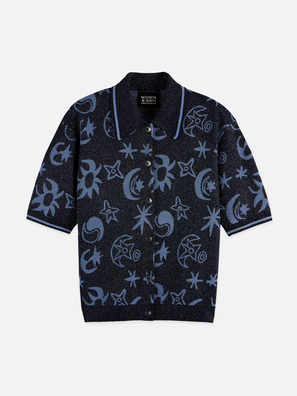 Jacquard short sleeve pullover - Image 5
