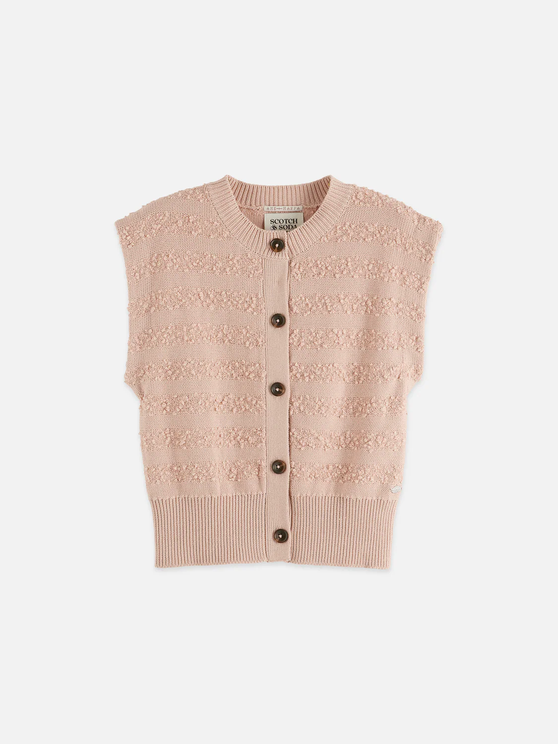 Boucle stripe crew neck spencer - Image 5