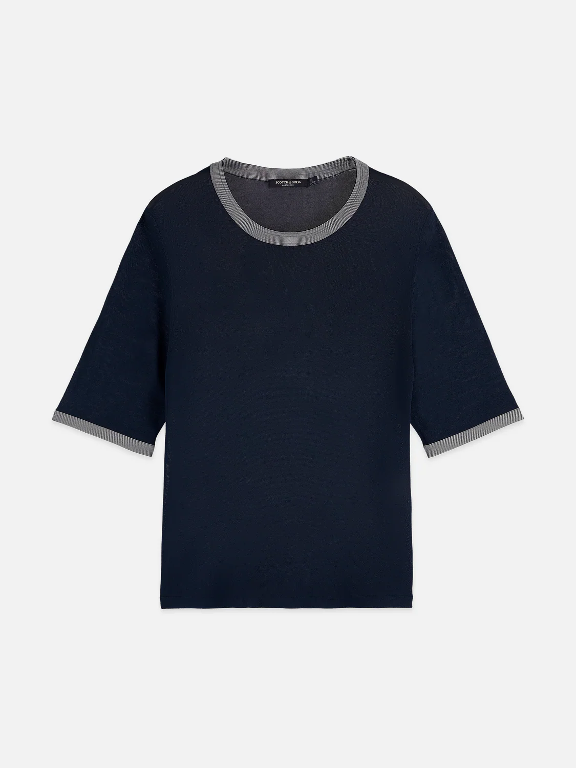 Stripe trim short sleeve pullover - Image 10