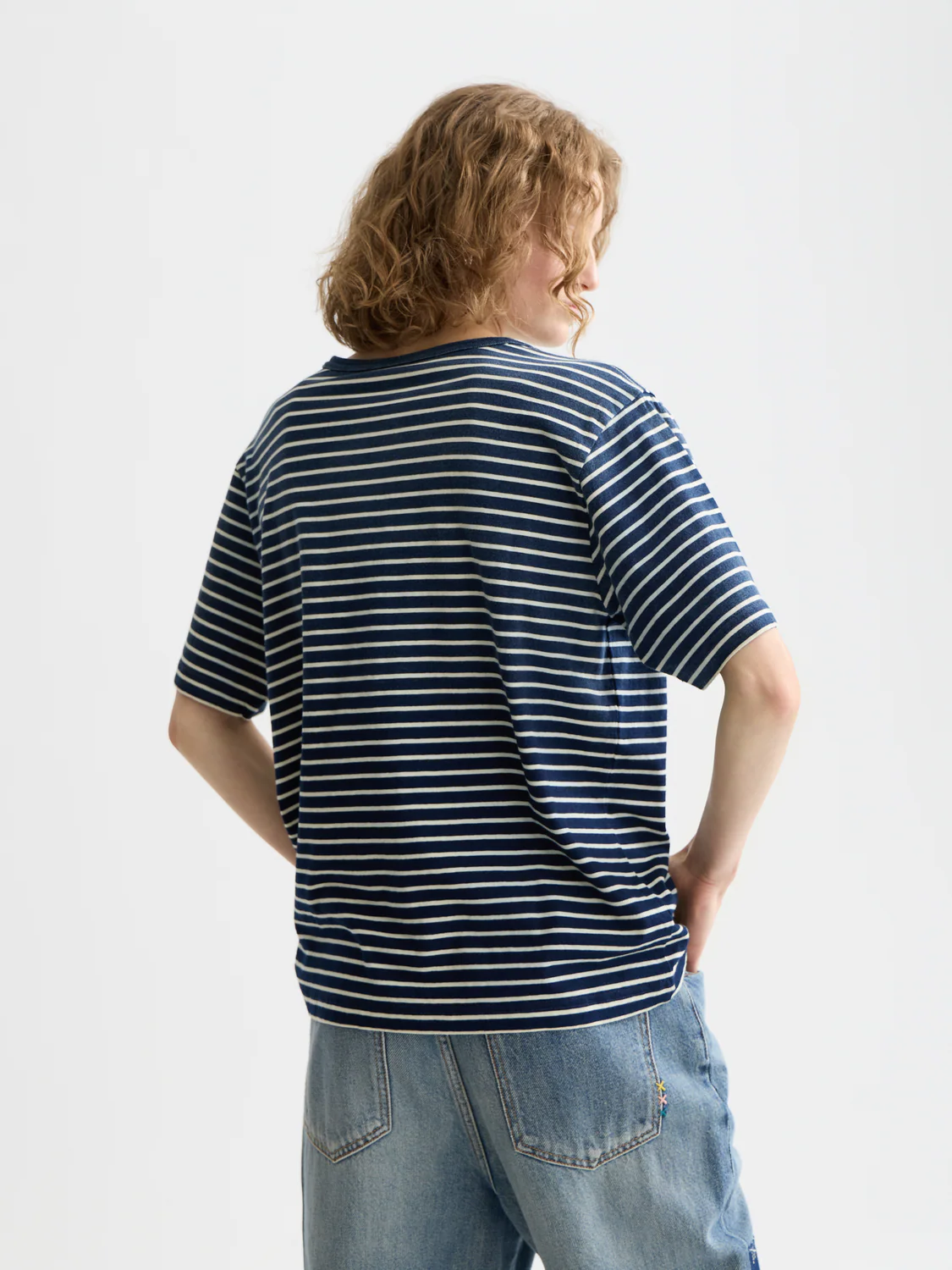 Indigo washed loose T-shirt - Image 4