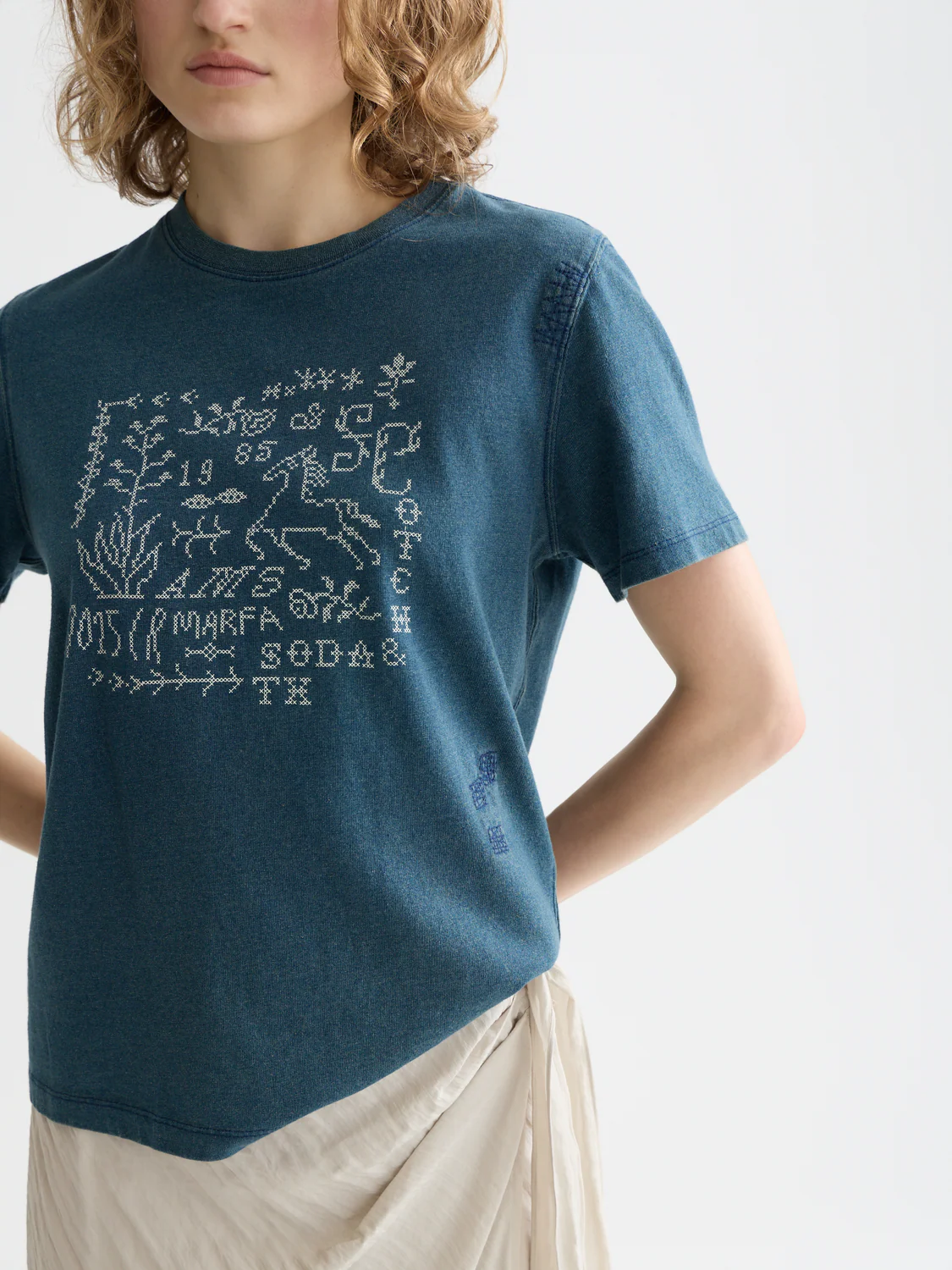 Indigo graphic T-shirt - Image 3