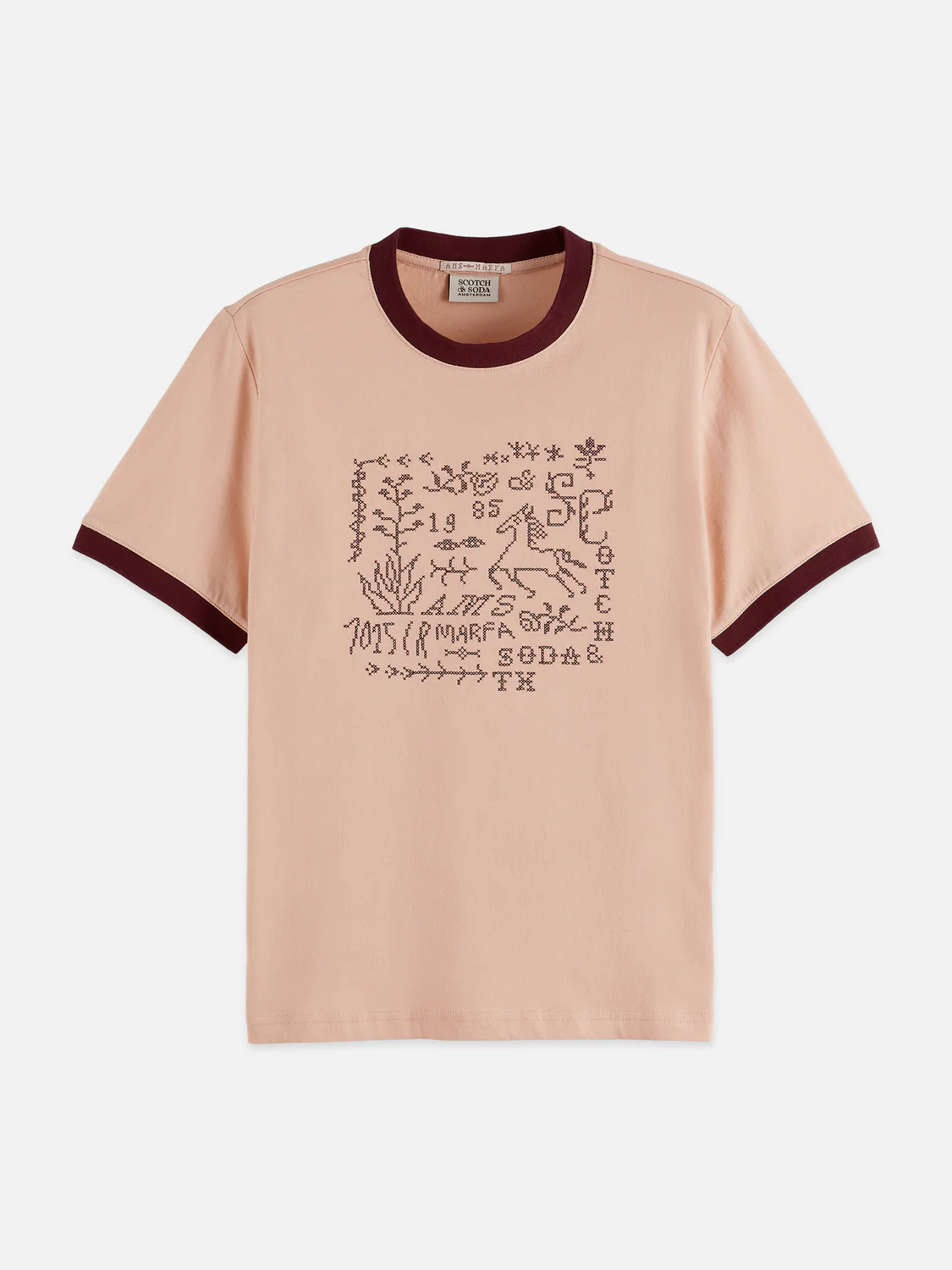 Embroidered ringer T-shirt - Image 5