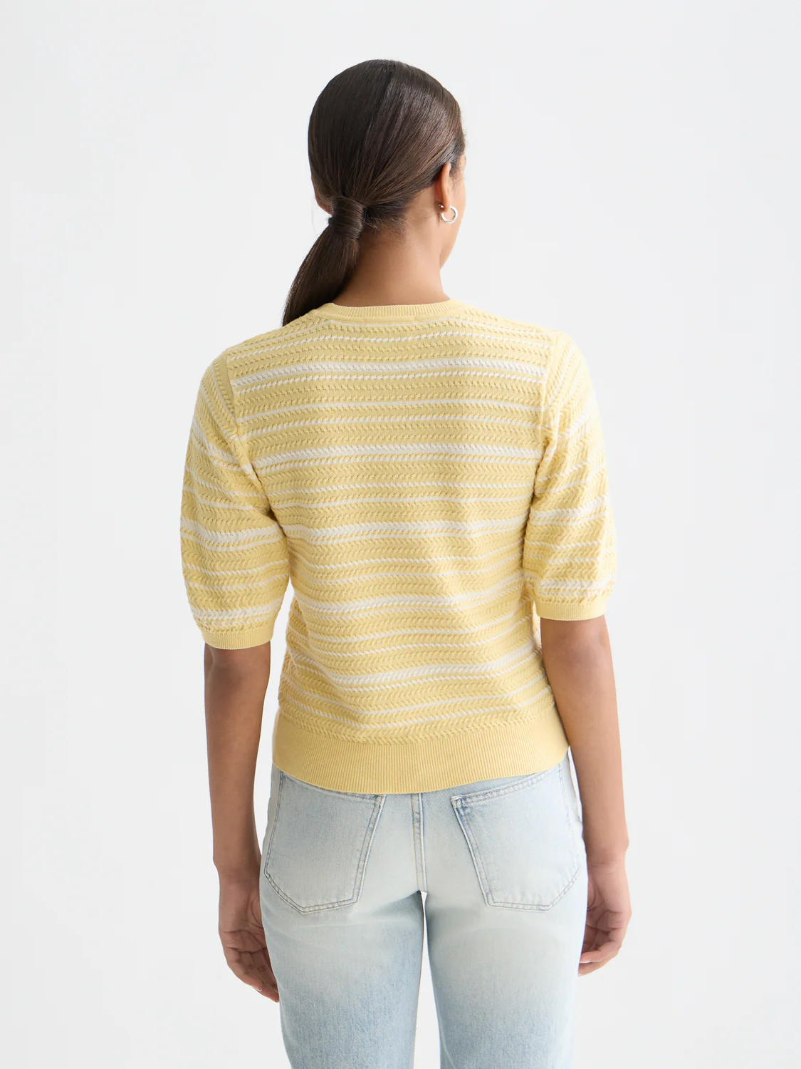 Textured stripe knitted top - Image 4