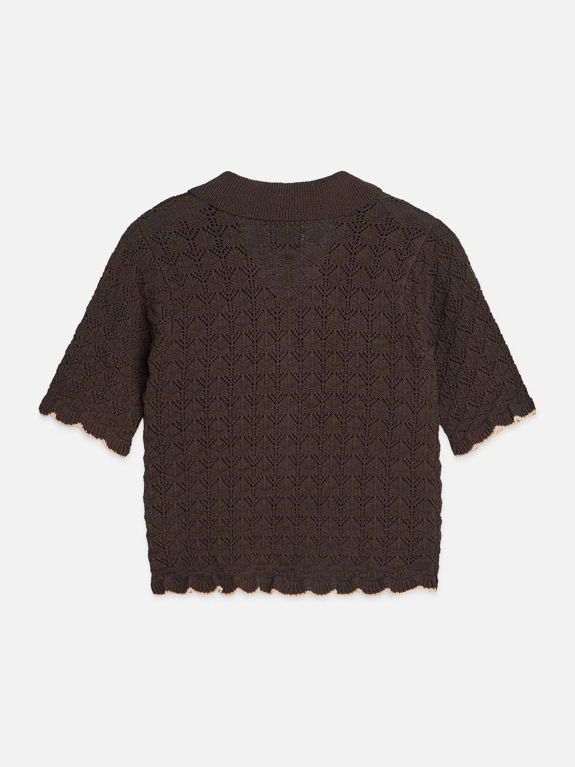 Pointelle short sleeve cardigan - Image 6