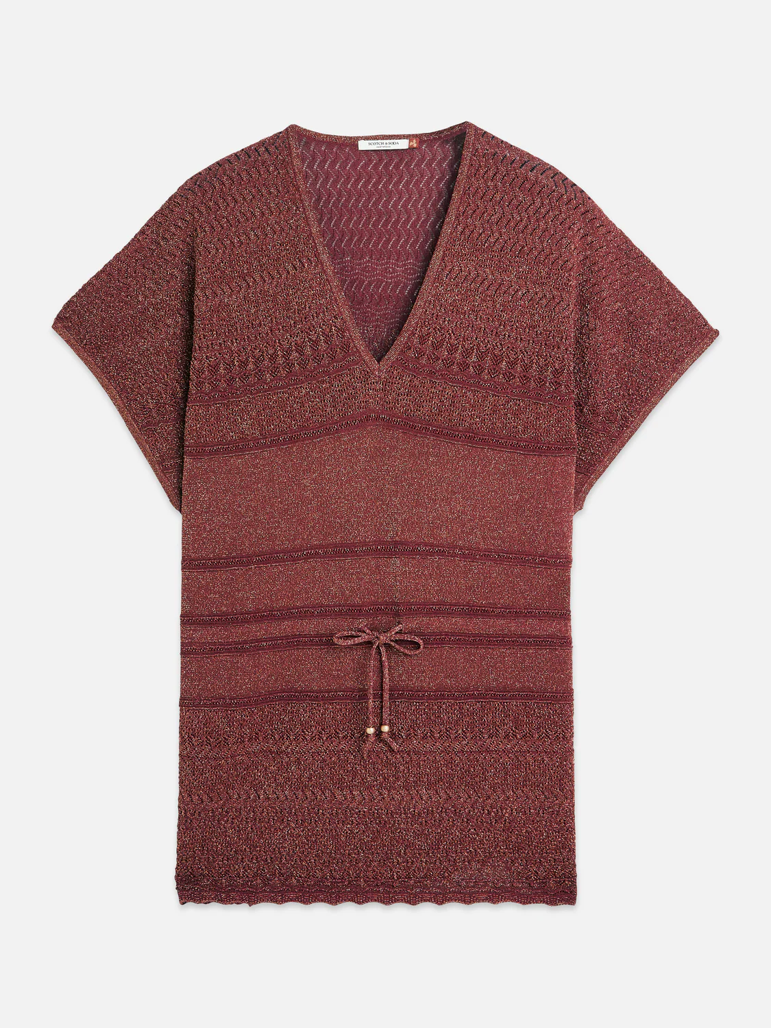 Metallic pointelle knitted tunic - Image 5