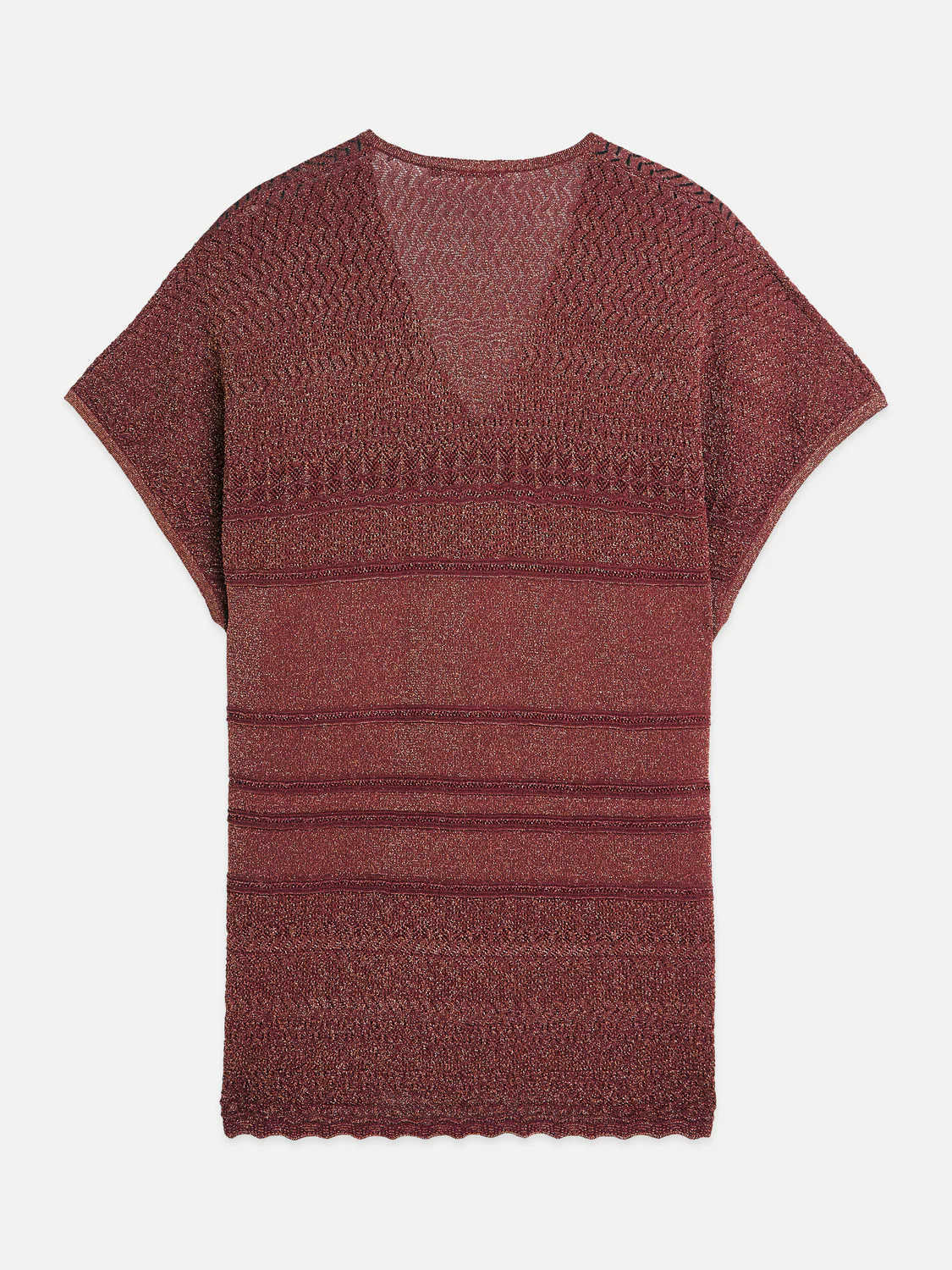 Metallic pointelle knitted tunic - Image 6