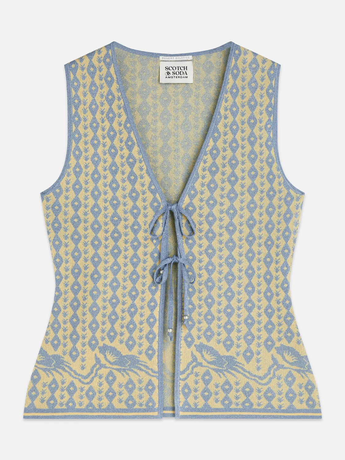 Jacquard knitted vest - Image 5