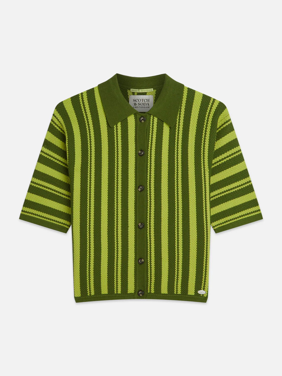 Textured vertical stripe knitted top - Image 5