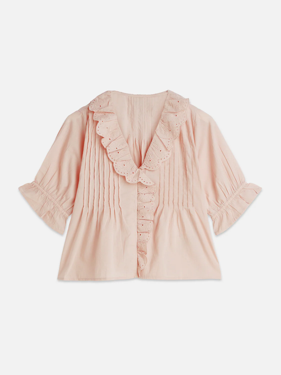 Short sleeve blouse with embroidered details - Image 12