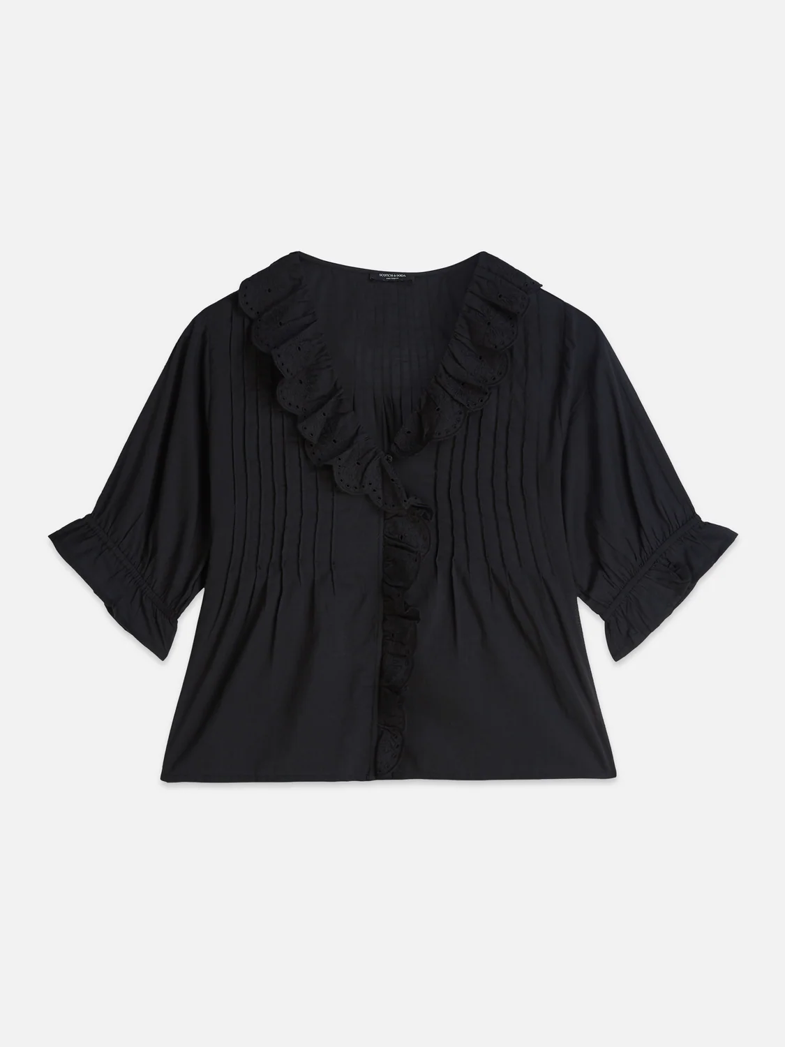 Short sleeve blouse with embroidered details - Image 5
