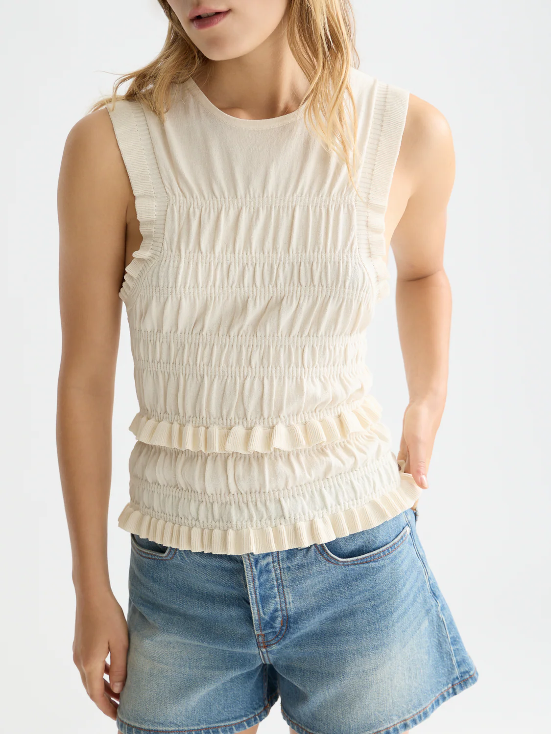 Smock stitch knitted tank - Image 3