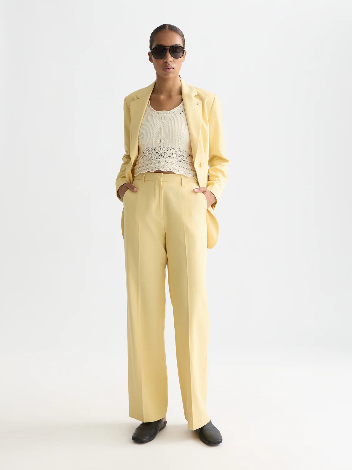 Pointelle knitted vest - Image 2