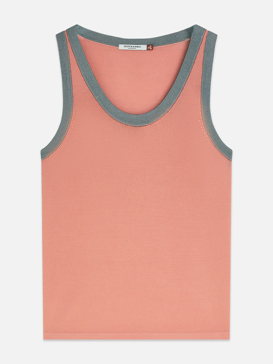 Stripe trim relaxed knitted vest - Image 11