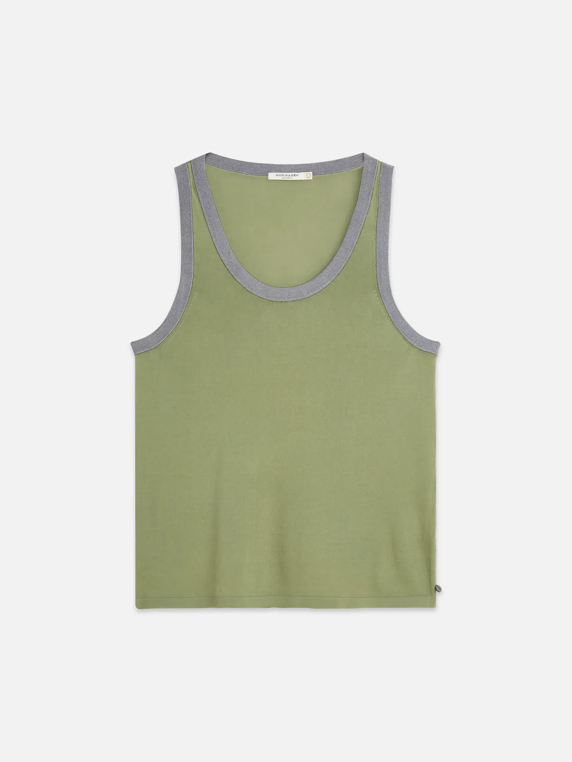 Stripe trim relaxed knitted vest - Image 4