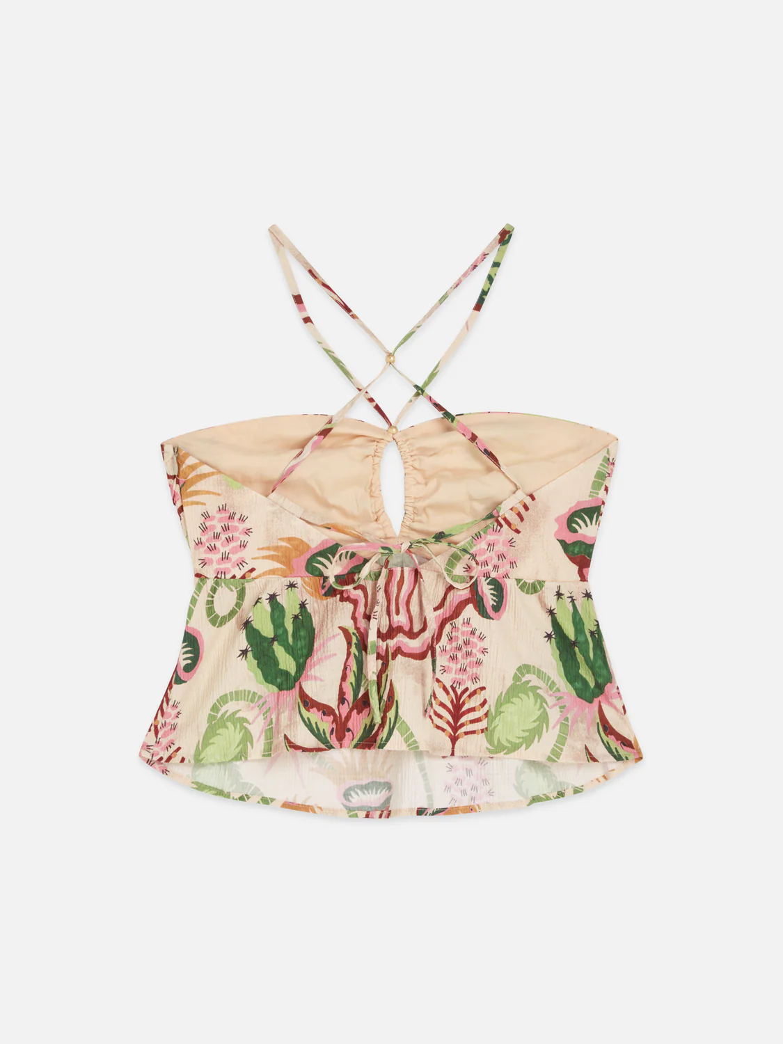 Cotton seersucker keyhole halter top - Image 6