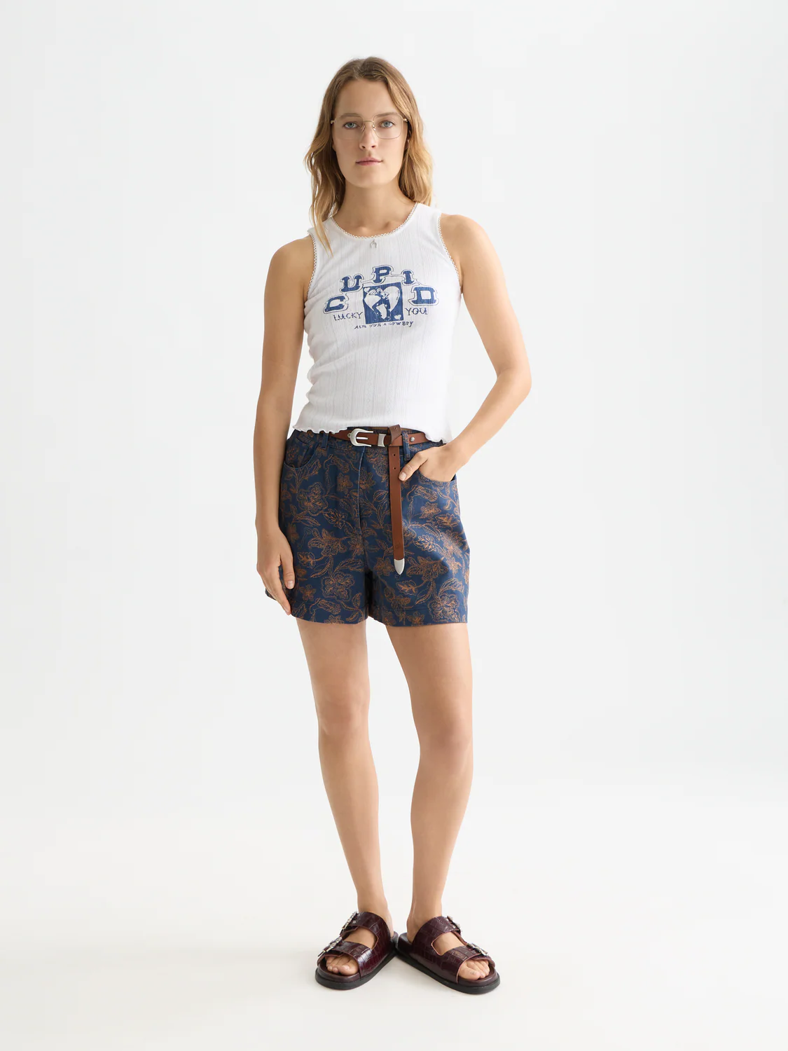 Pointelle jersey artwork tank - Image 2