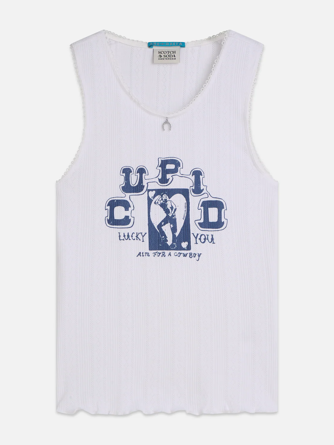 Pointelle jersey artwork tank - Image 5
