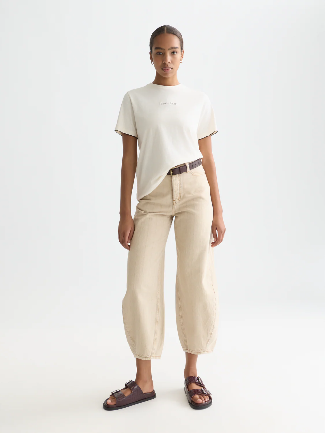Embroidered slub T-shirt - Image 16